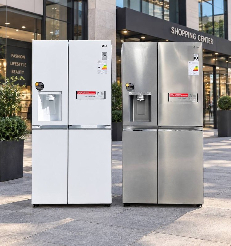🔆J287   White & silver  یخچال ال جی